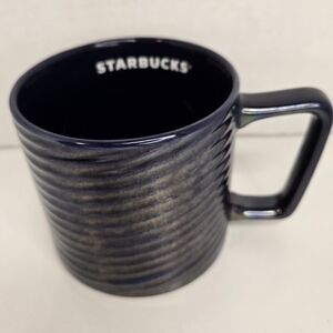 Starbucks 2020 Luster Swirl Iridescent  Midnight Blue Mug Holiday Christmas